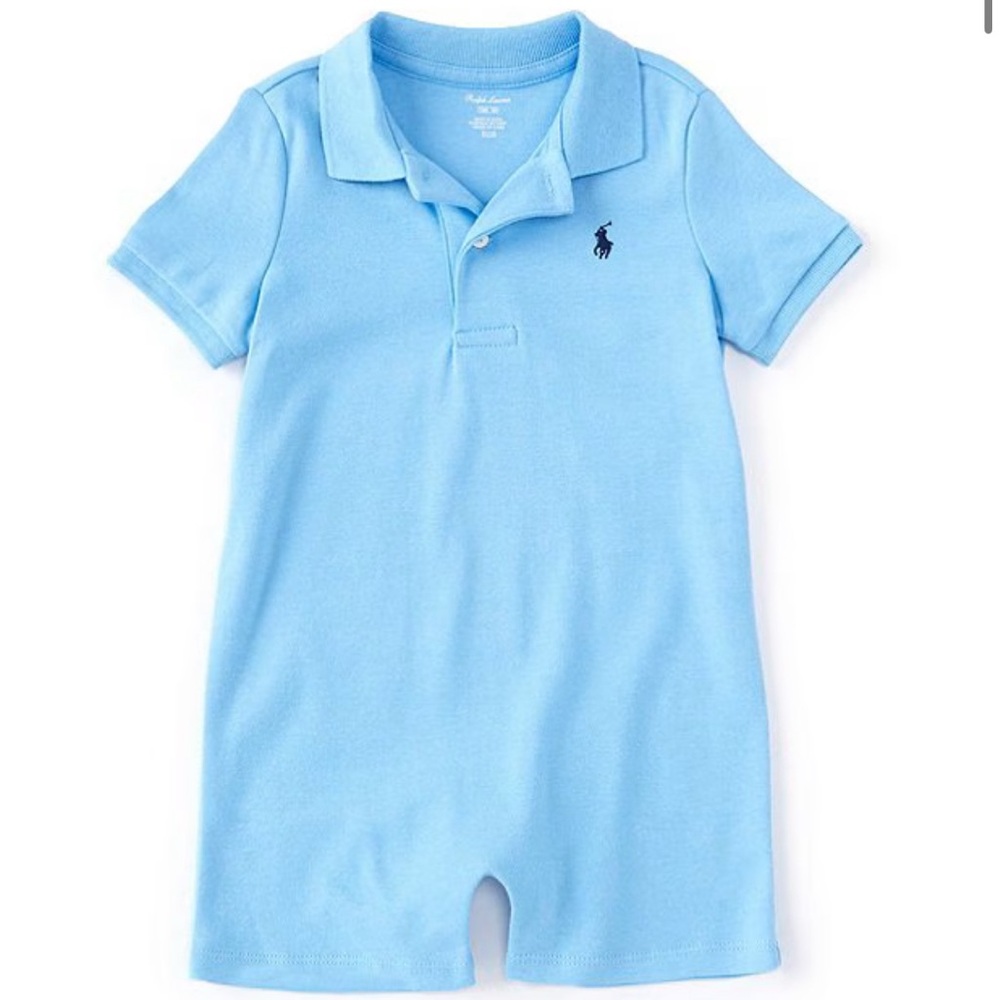 Ralph Lauren Baby Boys Cotton Short Sleeved Polo Shortall